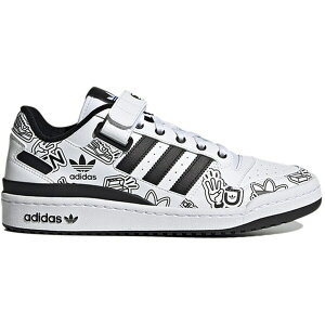 adidas �A�f�B�_�X �����Y �X�j�[�J�[ �yadidas Forum 84 Low Bold Graphics White Black�z �T�C�Y US_8(26.0cm) Cloud White/Core Black/Core Blac