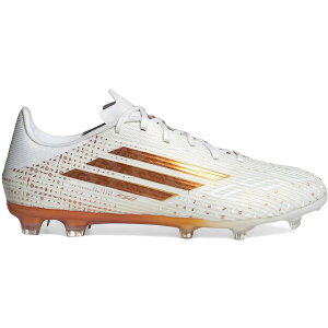adidas �A�f�B�_�X �����Y �X�j�[�J�[ �yadidas F50 League FG/MG Mo Salah The Egyptian King�z �T�C�Y US_M_4 Cloud White/Thermal Gold Met./Golden Beige