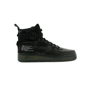 Nike �i�C�L �����Y �X�j�[�J�[ �yNike SF Air Force 1 Mid Black Cargo Khaki�z �T�C�Y US_8.5(26.5cm) Black/Black-Cargo Khaki