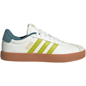 adidas �A�f�B�_�X �����Y �X�j�[�J�[ �yadidas VL Court 3.0 White Preloved Lime Teal�z �T�C�Y US_7(25.0cm) Core White/Preloved Lime/Preloved Teal