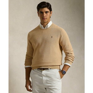 t[ Y jbg&Z[^[ AE^[ Men's Textured Cotton Crewneck Sweater Brown
