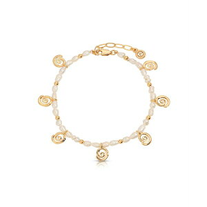 GeBJ fB[X uXbgEoOEANbg ANZT[ Aura Mother of Pearl Stretch Bracelet Gold
