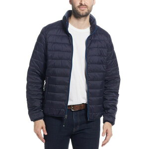 EFU[v[t Y WPbgu] AE^[ Men's Packable Neck Pillow Zip-Front Quilted Jacket Dark Navy