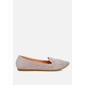 hO fB[X T_ V[Y Olesia Stud Emebllished Ballet Flats Women Purple