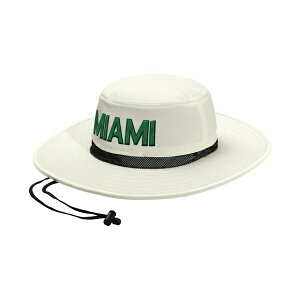 AfB_X fB[X Xq ANZT[ Men's and Women's Cream Miami Hurricanes Wide Brim Boonie Bucket Hat Cream