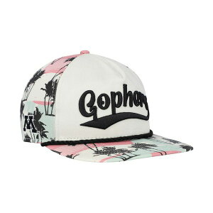 j[G Y Xq ANZT[ Men's Cream Minnesota Golden Gophers High Tide Golfer Snapback Hat Cream