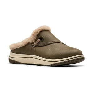 N[NX fB[X T_ V[Y Women's Cloudsteppers Breeze Myth Round Toe Mules Dark Olive Textile