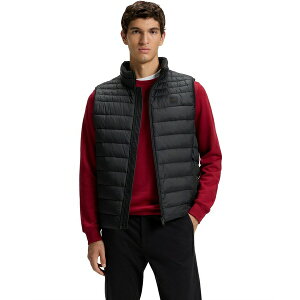 q[S{X Y WPbgu] AE^[ Men's Packable Slim-Fit Gilet Jacket Black