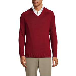 YGh Y jbg&Z[^[ AE^[ Men's Cotton Modal V-neck Sweater Garnet