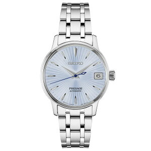 �Z�C�R�[ ���f�B�[�X �r���v �A�N�Z�T���[ Women's Automatic Presage Stainless Steel Bracelet Watch 33.8MM Blue