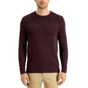 Nu[ Y jbg&Z[^[ AE^[ Men's Textured Cotton Sweater, Created for Macy's Red Plum