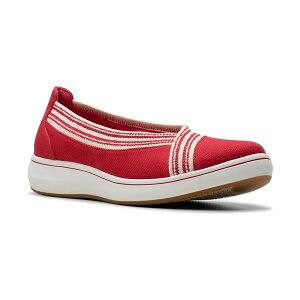 N[NX fB[X T_ V[Y Women's Cloud Steppers Breeze Sky Air Closed Toe Shoes Red Textile