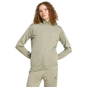 AfB_X fB[X WPbgu] AE^[ Women's 3-Stripe Tricot Track Jacket, XS-4X Silver Pebble
