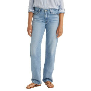 ���[�o�C�X ���f�B�[�X �f�j���p���c �{�g���X Women's Mid Rise Cotton 94 Baggy Jeans Riveting