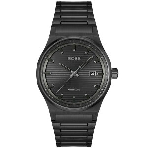 q[S{X fB[X rv ANZT[ Men's Candor Auto Automatic Ionic Plated Black Steel Watch 41mm Black