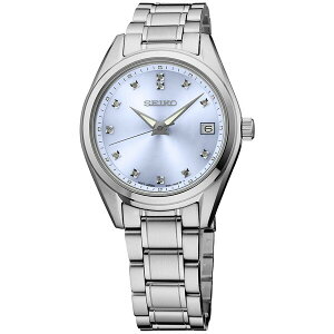 セイコー レディース 腕時計 アクセサリー Women's Stainless Steel Bracelet Watch 32mm Light Blue