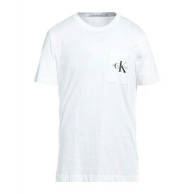 【送料無料】 カルバンクライン メンズ Tシャツ トップス T-shirts White