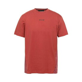 【送料無料】 エクステ メンズ Tシャツ トップス T-shirts Brick red