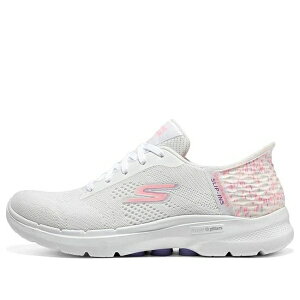 Skechers �X�P�b�`���[�Y ���f�B�[�X �X�j�[�J�[ �y(WMNS) Skechers Go Walk 'White Pink' 124627-WMLT�z �T�C�Y US_9.5(26.5cm)