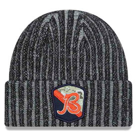 ニューエラ メンズ 帽子 アクセサリー Chicago Bears New Era 2023 Salute To Service Cuffed Knit Hat Black