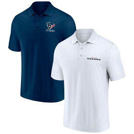 ファナティクス メンズ Tシャツ トップス Houston Texans Fanatics Branded Lockup TwoPack Polo Set White/Navy