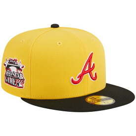 ニューエラ メンズ 帽子 アクセサリー Atlanta Braves New Era Grilled 59FIFTY Fitted Hat Yellow/Black