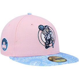 ニューエラ メンズ 帽子 アクセサリー Boston Celtics New Era Paisley Visor 59FIFTY Fitted Hat Pink/Light Blue