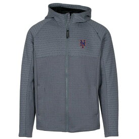 レベルウェア メンズ ジャケット＆ブルゾン アウター New York Mets Levelwear Durham Insignia 2.0 FullZip Hoodie Gray/Black