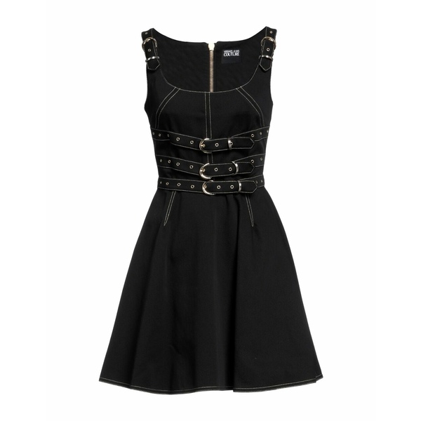 当店限定販売VERSACE JEANS COUTURE ベルサーチ ワンピース トップス レディース Short dresses Black
