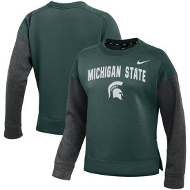ナイキ レディース パーカー・スウェットシャツ アウター Michigan State Spartans Nike Women's Campus Dolman Pullover Sweatshirt Green/Charcoal