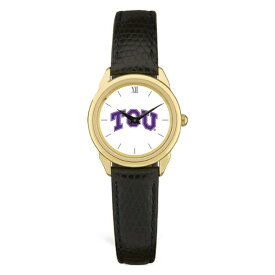 ジャーディン レディース 腕時計 アクセサリー TCU Horned Frogs Women's Medallion Leather Watch -