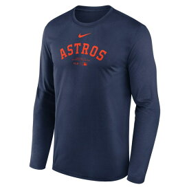 ナイキ メンズ Tシャツ トップス Houston Astros Nike Authentic Collection Practice Performance Long Sleeve TShirt Navy