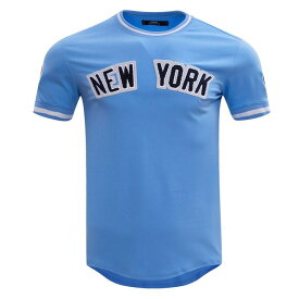 プロスタンダード メンズ Tシャツ トップス New York Yankees Pro Standard Classic Chenille Double Knit TShirt Blue