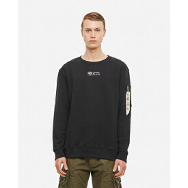 アルファインダストリーズ メンズ パーカー・スウェットシャツ アウター Cotton Crew Neck Sweater Black