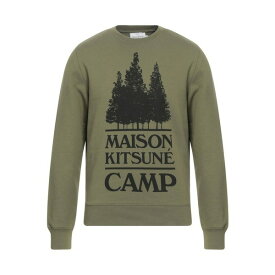 【送料無料】 メゾン キツネ メンズ パーカー・スウェットシャツ アウター Sweatshirts Military green