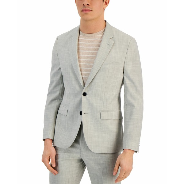 フューゴ メンズ ジャケット＆ブルゾン アウター Men's Modern-Fit Superflex Suit Jacket Light Grey
