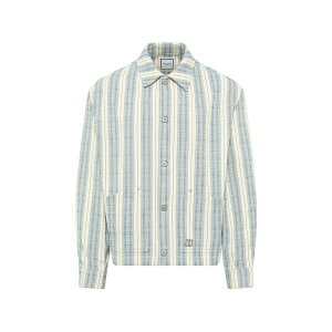 �E�[�����~ �����Y �V���c �g�b�v�X Stripe-pattern dropped-shoulder shirt White