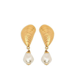 �I�X�J�[ �f �� �����^ ���f�B�[�X �s�A�X���C�������O �A�N�Z�T���[ Mussel pearl drop clip-on earrings Gold