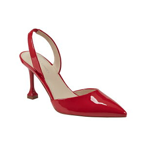 }[NtBbV[ fB[X pvX V[Y Women's Hadya Pointy Toe Stiletto Slingback Pumps Red Patent