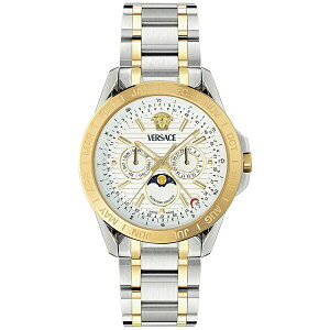 FT[` Y rv ANZT[ Men's Swiss V-Galaxy Moonphase Two-Tone Stainless Steel Bracelet Watch 43mm Two Tone