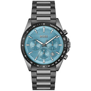 q[S{X Y rv ANZT[ Men's Strike Quartz Chronograph Ionic Plated Gray Stainless-Steel Watch, 41mm Gray