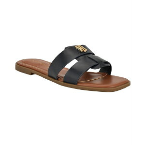 トミー ヒルフィガー レディース サンダル シューズ Women's Pixee Flat Slide Sandals Dark Blue