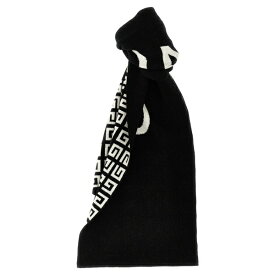 ジバンシー レディース マフラー・ストール・スカーフ アクセサリー 4g And Logo Wool And Cashmere Scarf White/Black