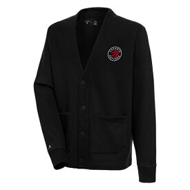 アンティグア メンズ シャツ トップス Toronto Raptors Antigua Victory ButtonUp Cardigan Black