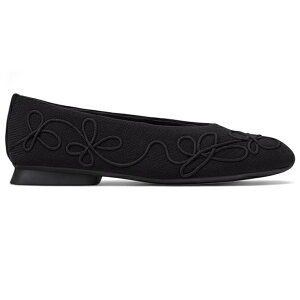 Camper Jy[ fB[X Xj[J[ yCamper Twins Ballerina Flat Black Floral Embroidery (Women's)z TCY EU_36(22.5cm) Black