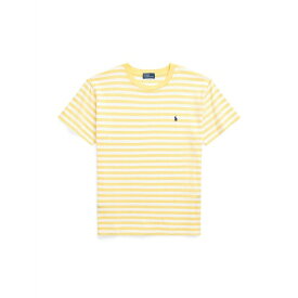 【送料無料】 ラルフローレン レディース Tシャツ トップス STRIPED ORGANIC COTTON CREWNECK TEE Yellow