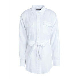 【送料無料】 ラルフローレン レディース シャツ トップス BELTED LINEN SHIRT White