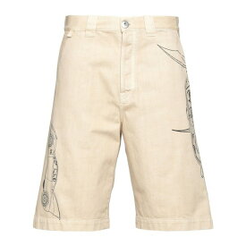 【送料無料】 ランバン メンズ デニムパンツ ボトムス Denim shorts Beige