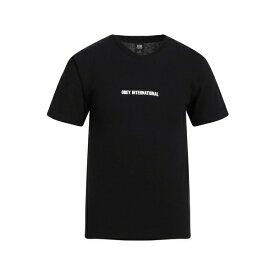 【送料無料】 オベイ メンズ Tシャツ トップス T-shirts Black
