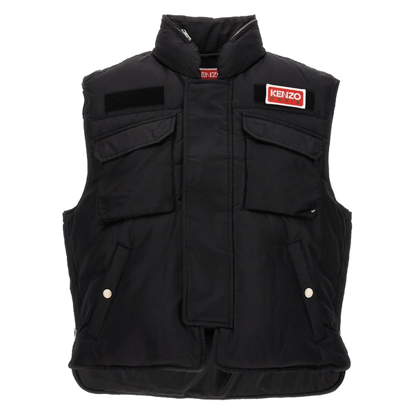 ケンゾー メンズ ジャケット＆ブルゾン アウター Logo Patch Vest Blackのサムネイル